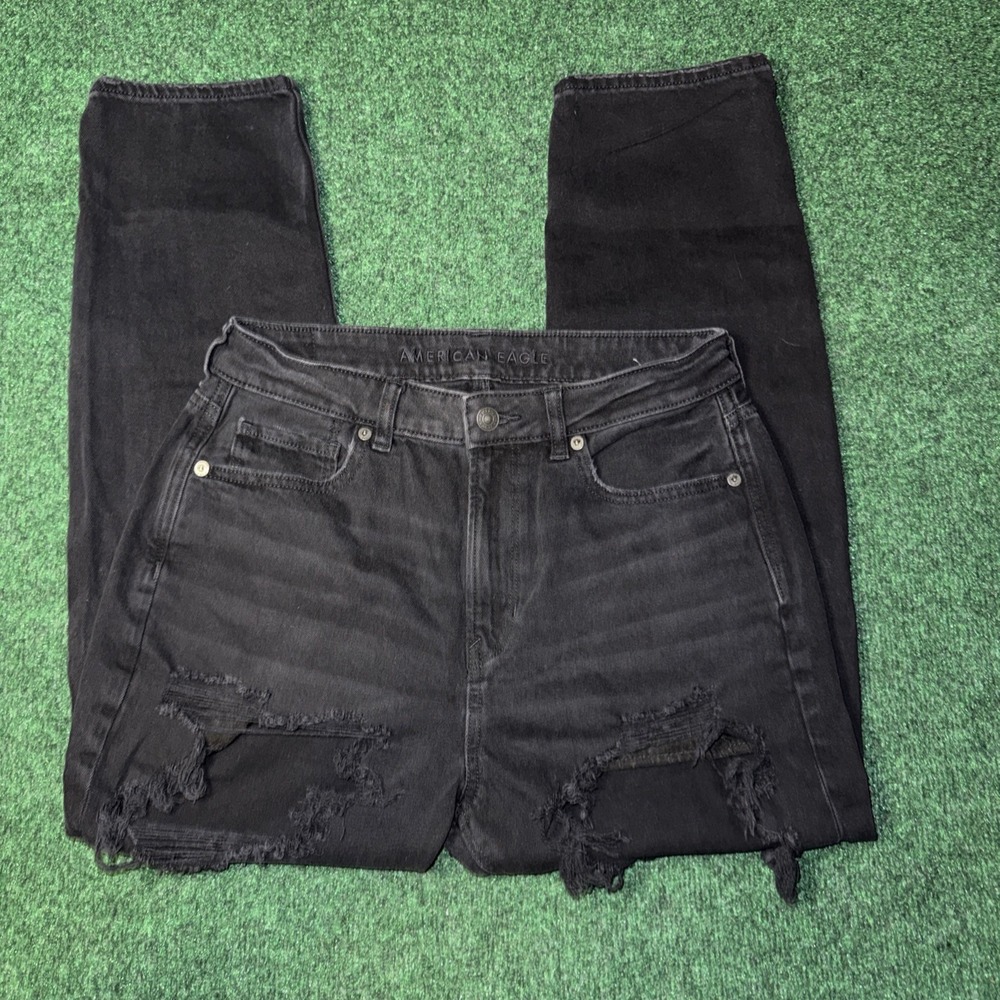 American Eagle Black‎ Distressed Jeans Women's Size 8 W38